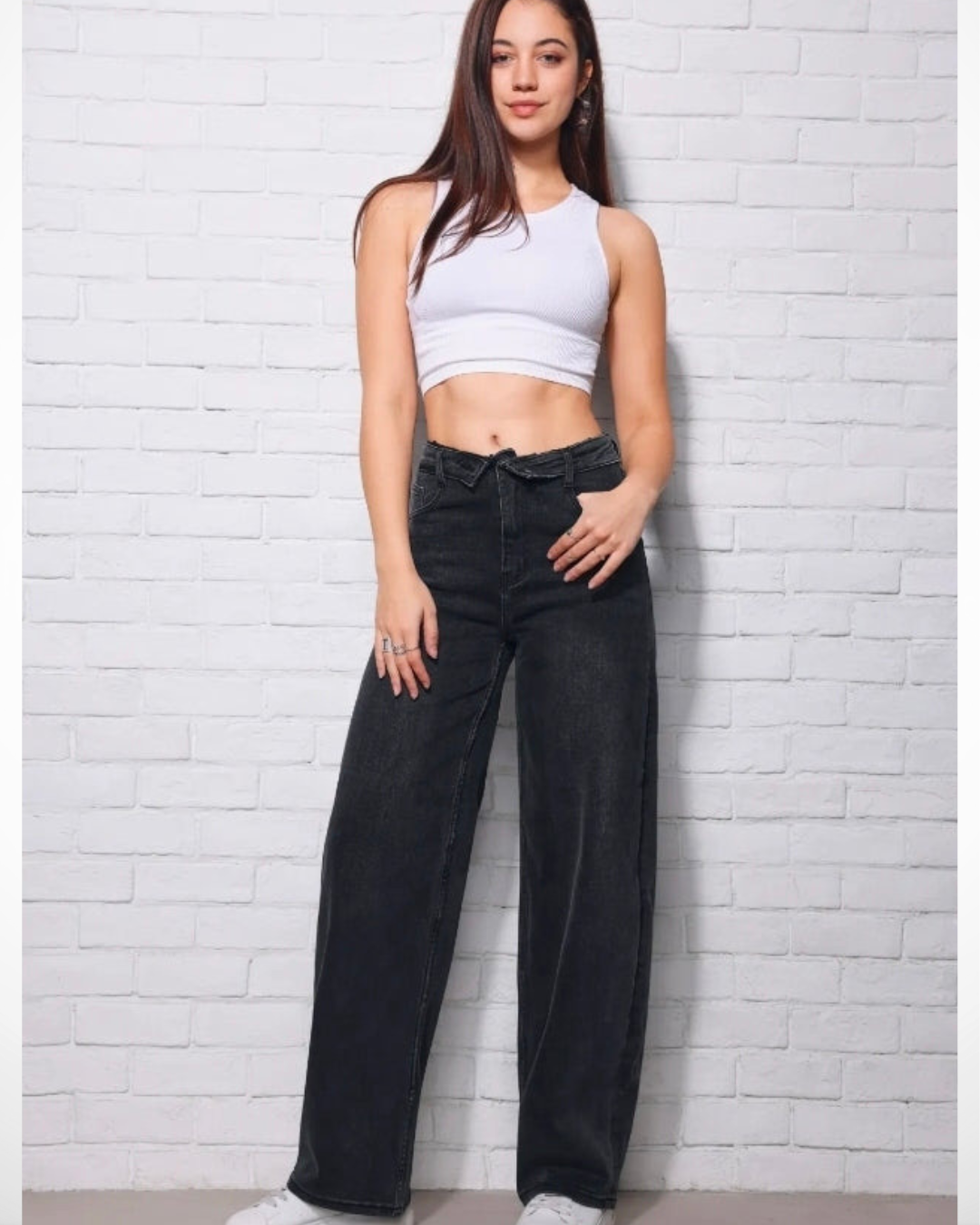 Hello-miss Barrel Jeans | Antraciet
