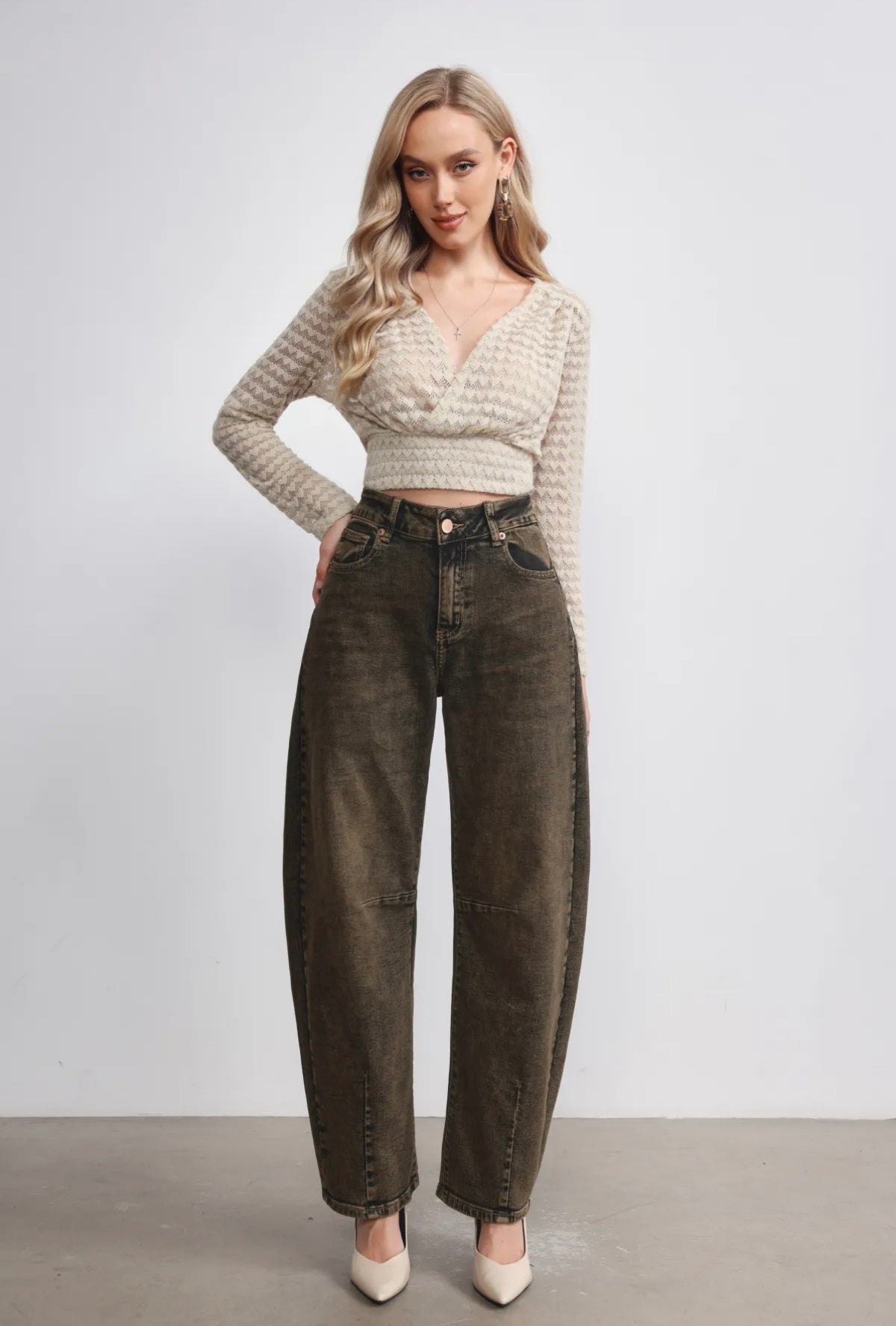 Barrel / Balloon jeans  I Dirty wash