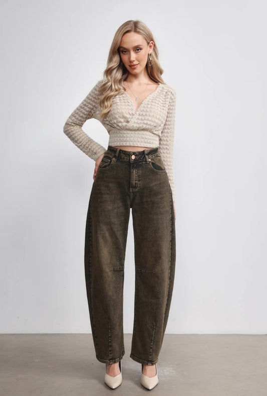 Barrel / Balloon jeans  I Dirty wash
