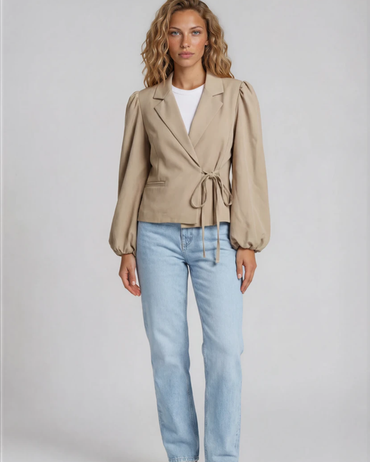 Blazer strik | Taupe