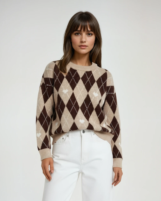 Trui Emma | Beige/Bruin