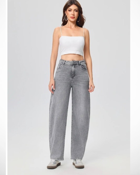 Hello-miss Barrel jeans| Grijs