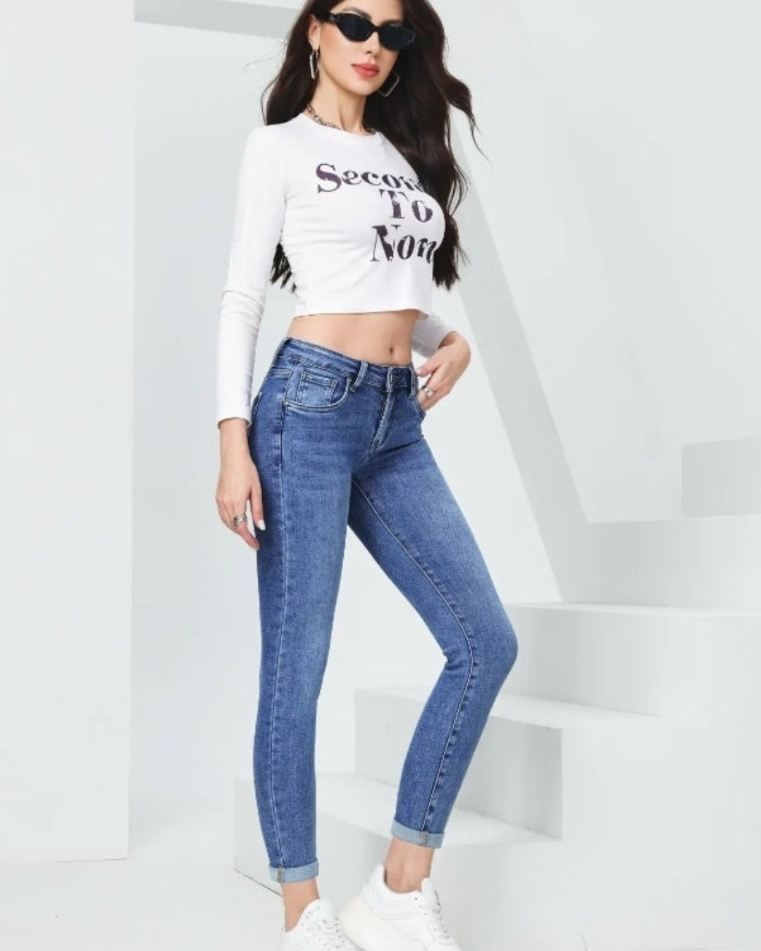 Hello-miss Slim fit Low Waist| New wash