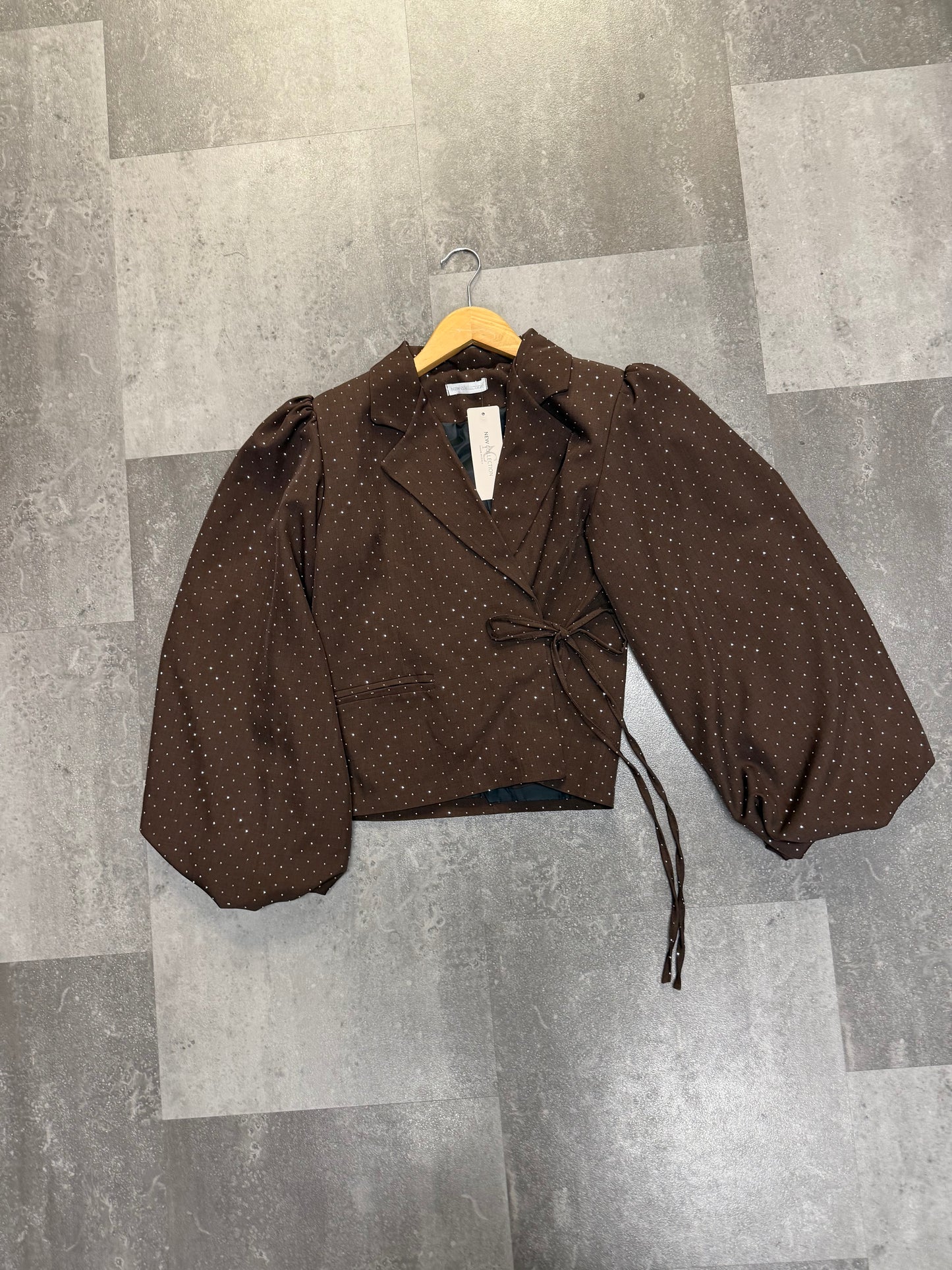 Blazer strik Studs| Bruin