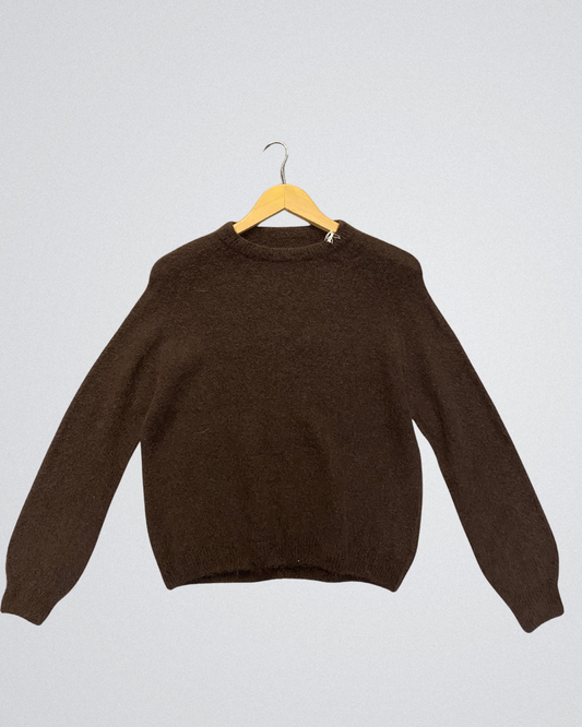 Trui Alpaca lange mouw | Bruin