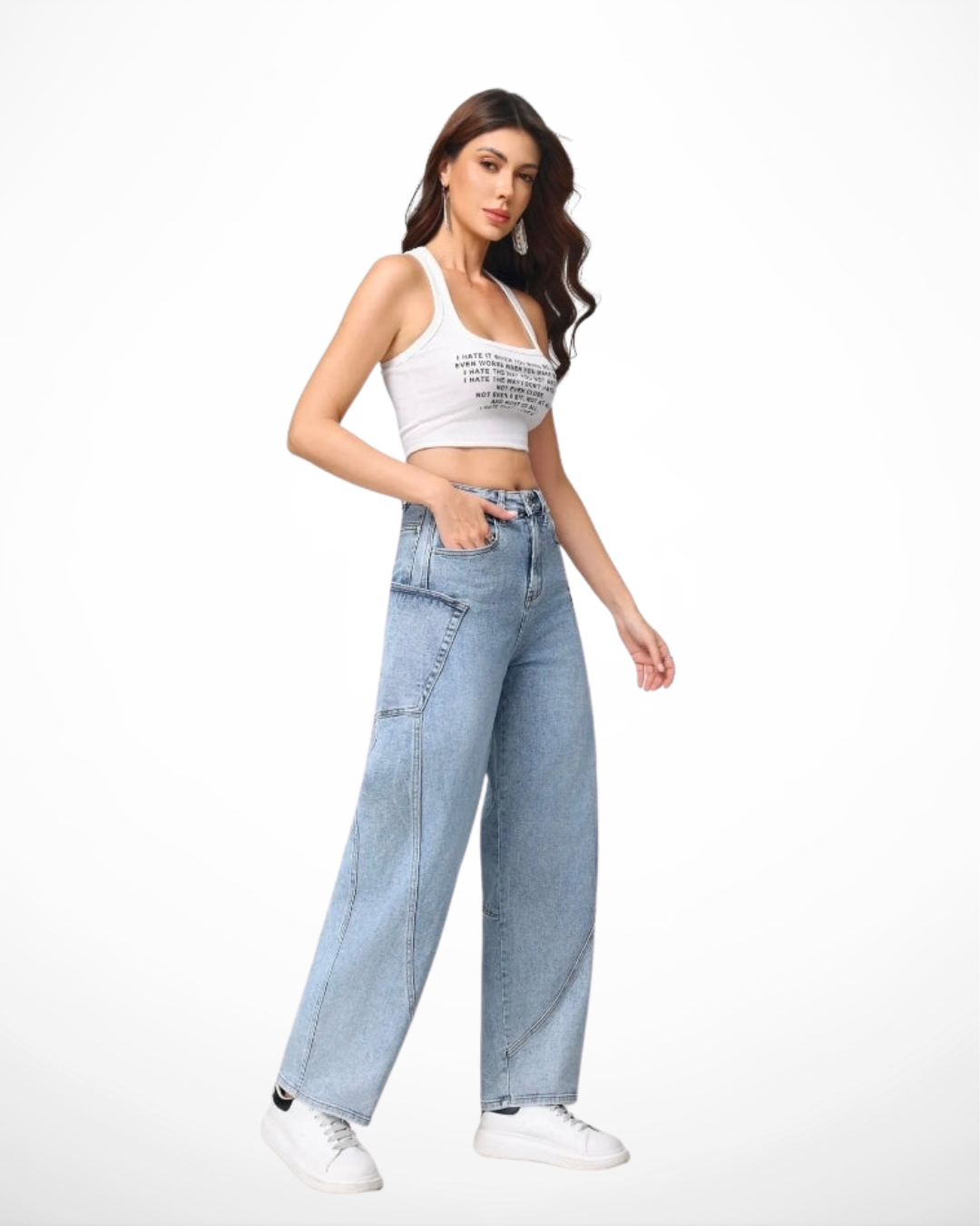 Hello-miss Barrel jeans | Licht blauw
