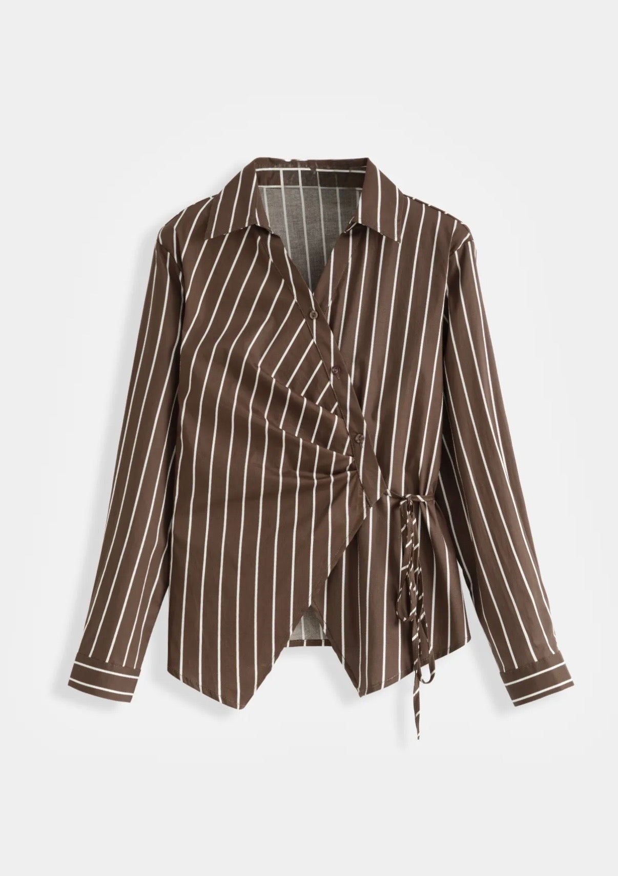 Blouse Strik Streep I Bruin