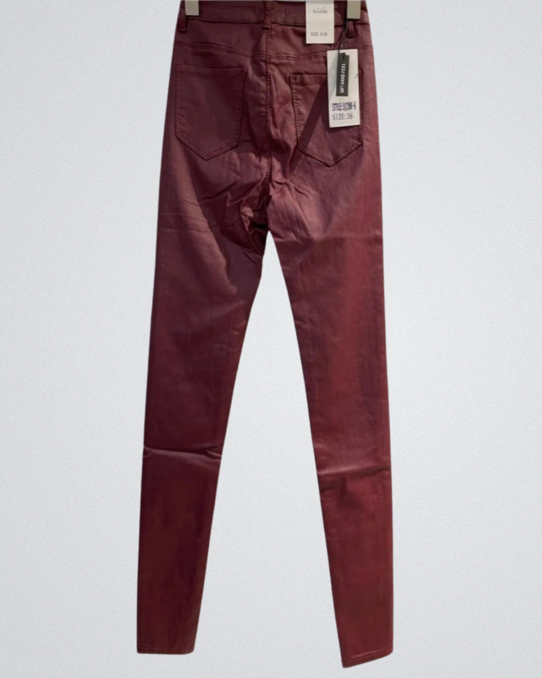 Leather Look Skinny | Bordeau