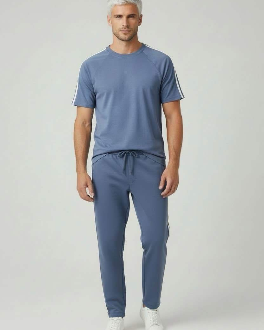 Comfy pak streep I Jeans blauw