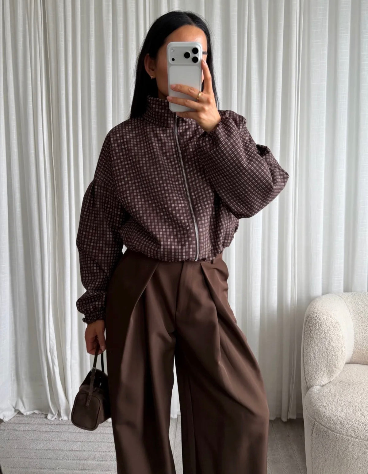 Livia bomber set Ruit  I Bruin