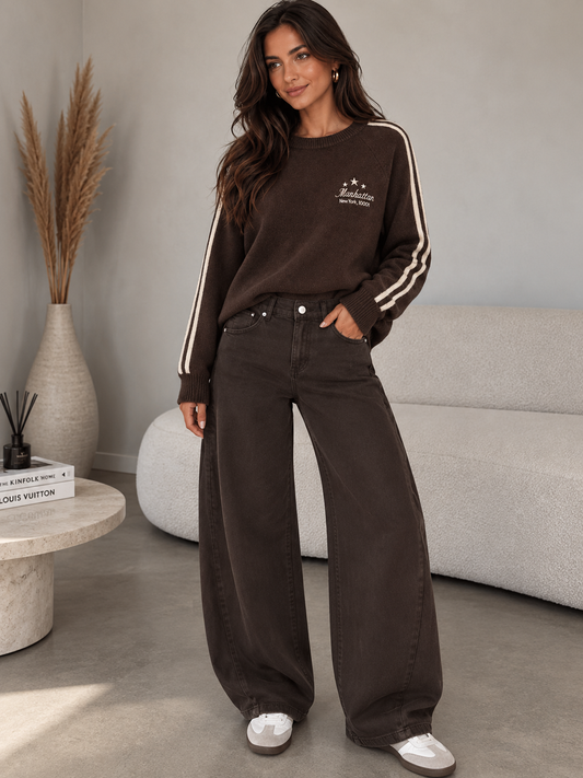 Barrel/ Balloon Isabella jeans  I Bruin