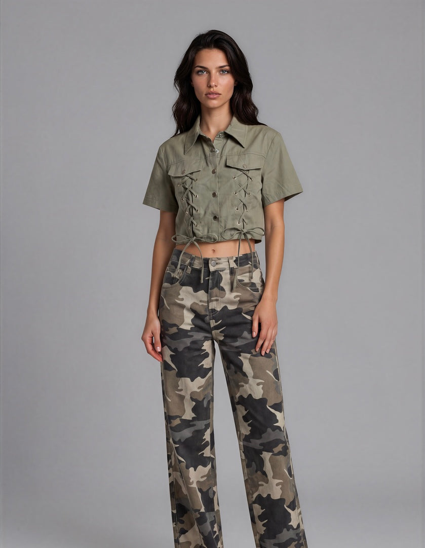 Copine blouse I Khaki