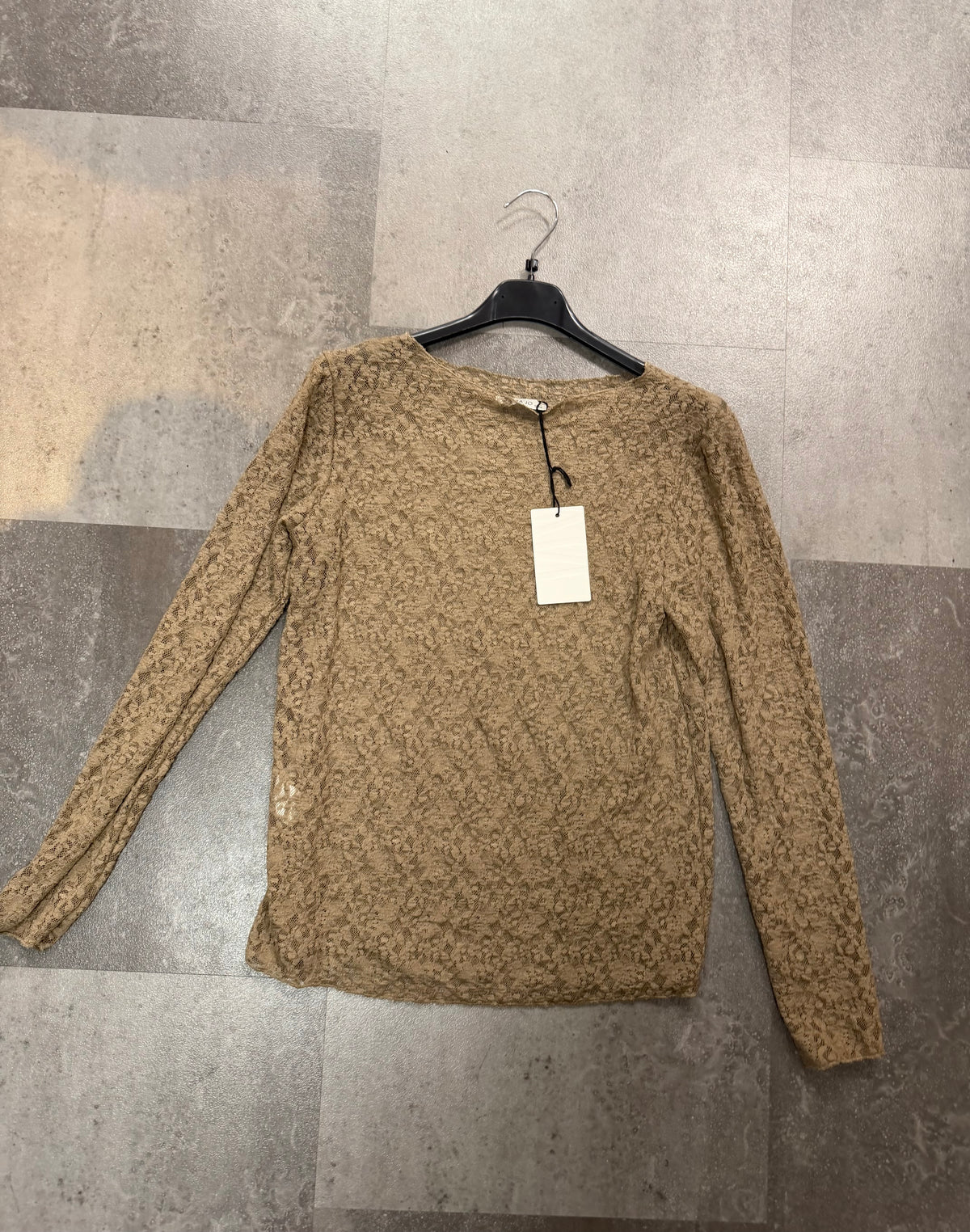 Transparant Top Sophie | Taupe