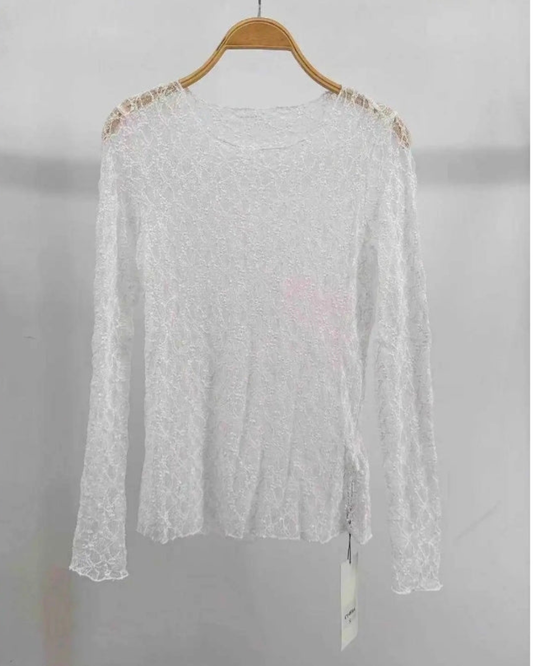 Transparant Top Flamant | Wit