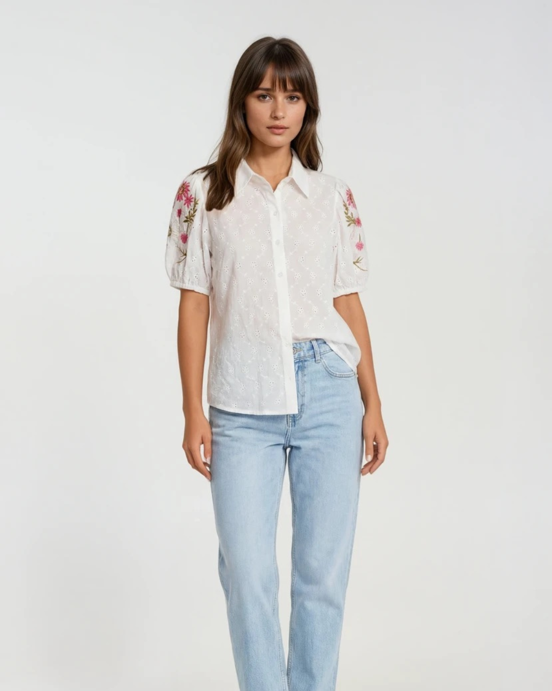 Blouse brodery I Bloem