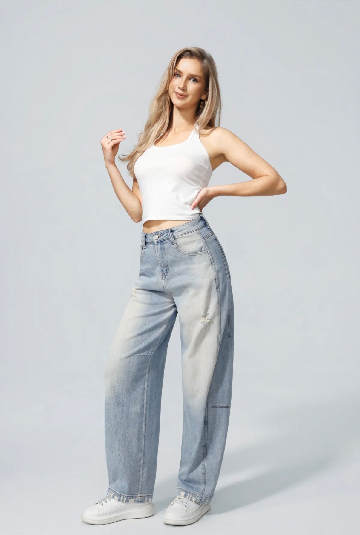 Barrel / Balloon Jeans Amy I licht blauw