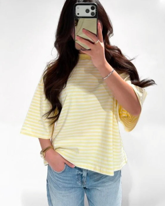 T-shirts kortemouw | Streep Geel