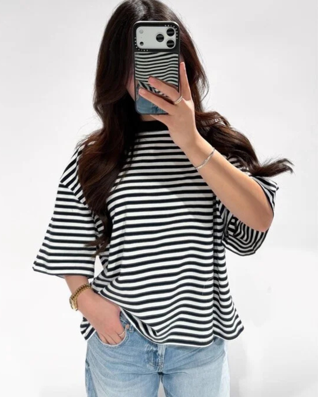 T-shirts kortemouw | Navy Streep