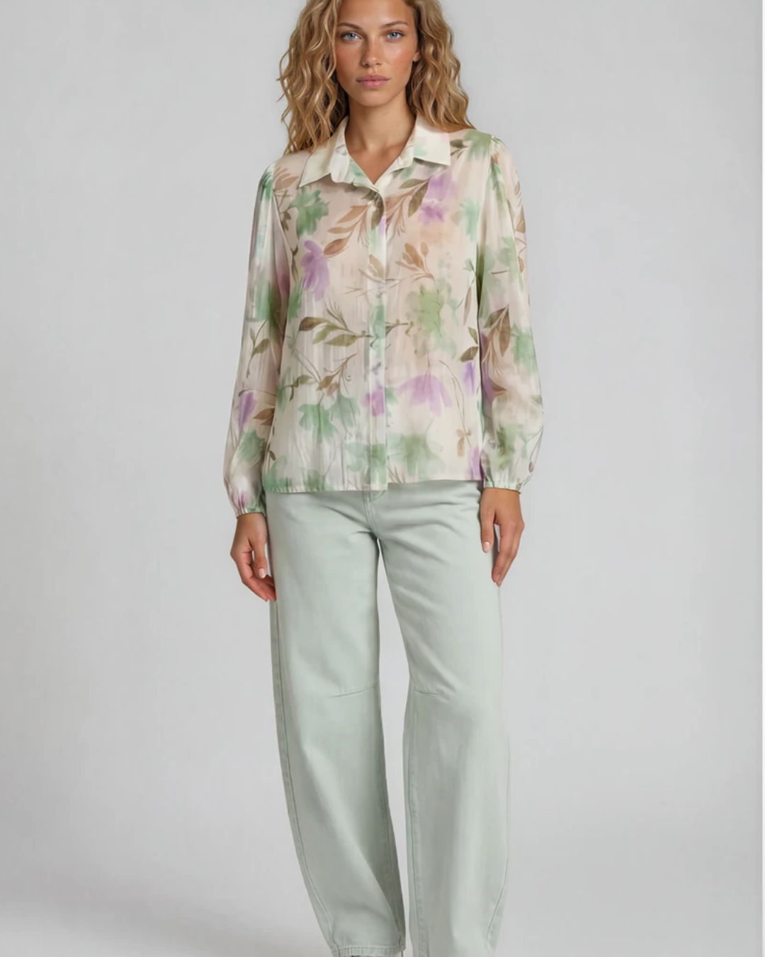 Barrel/Ballon jeans Manuela | Mint Groen