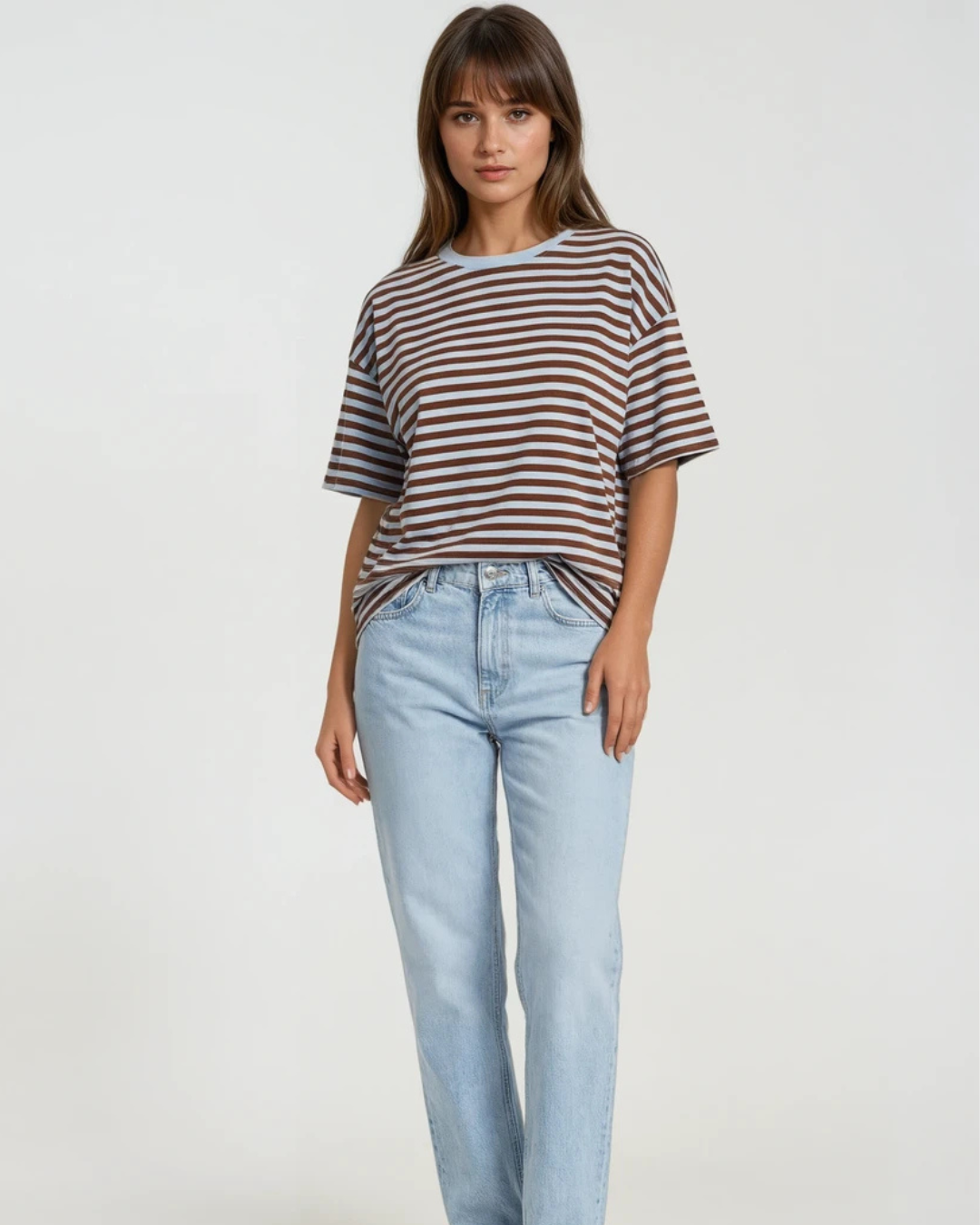 T-shirts Streep oversized | Bruin