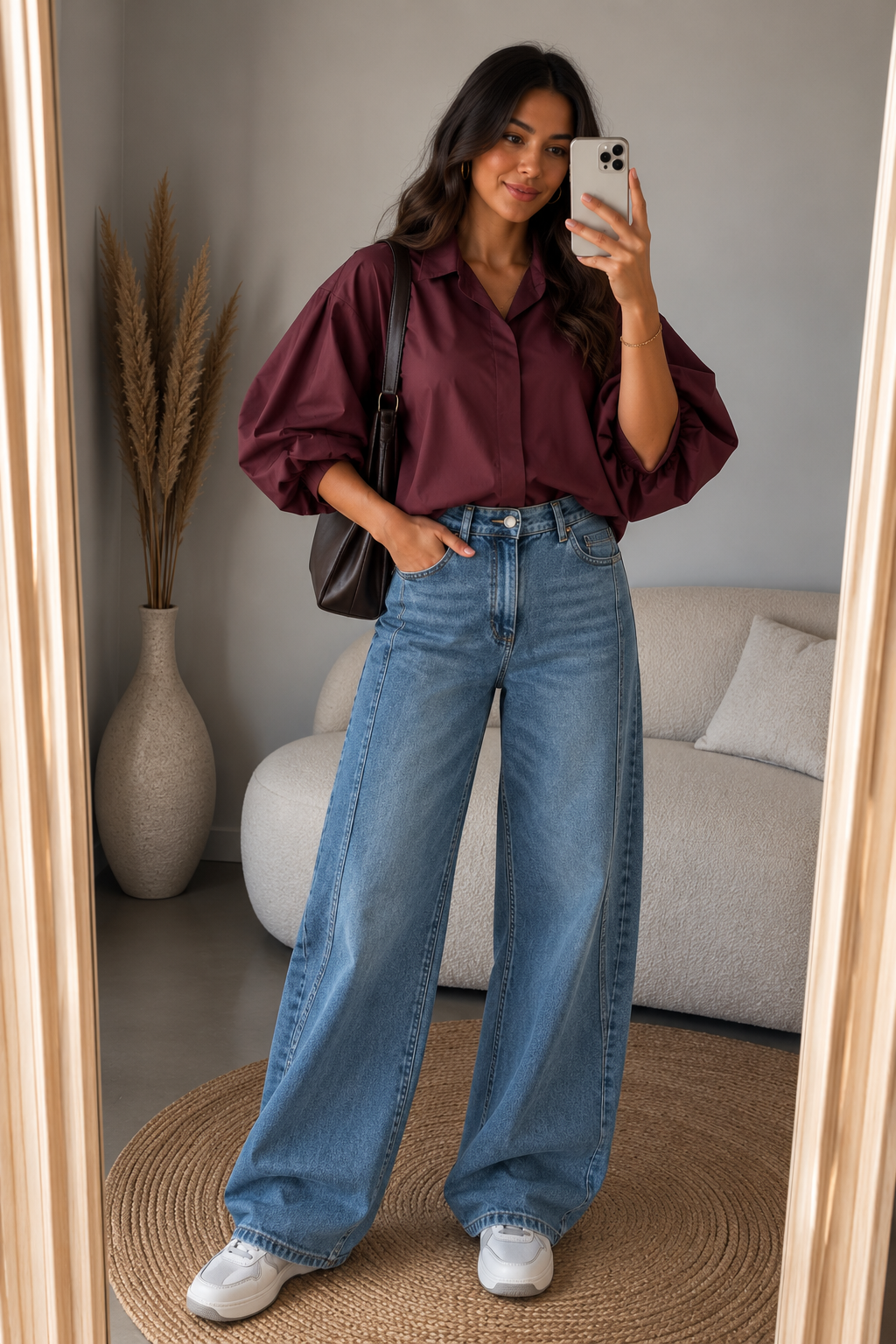 Blouse Gemma riccery Vlindermouw I Bordeaux