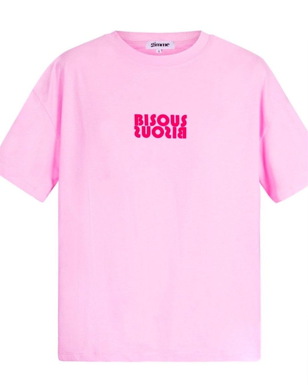 T-shirts Bisous oversized|Rose