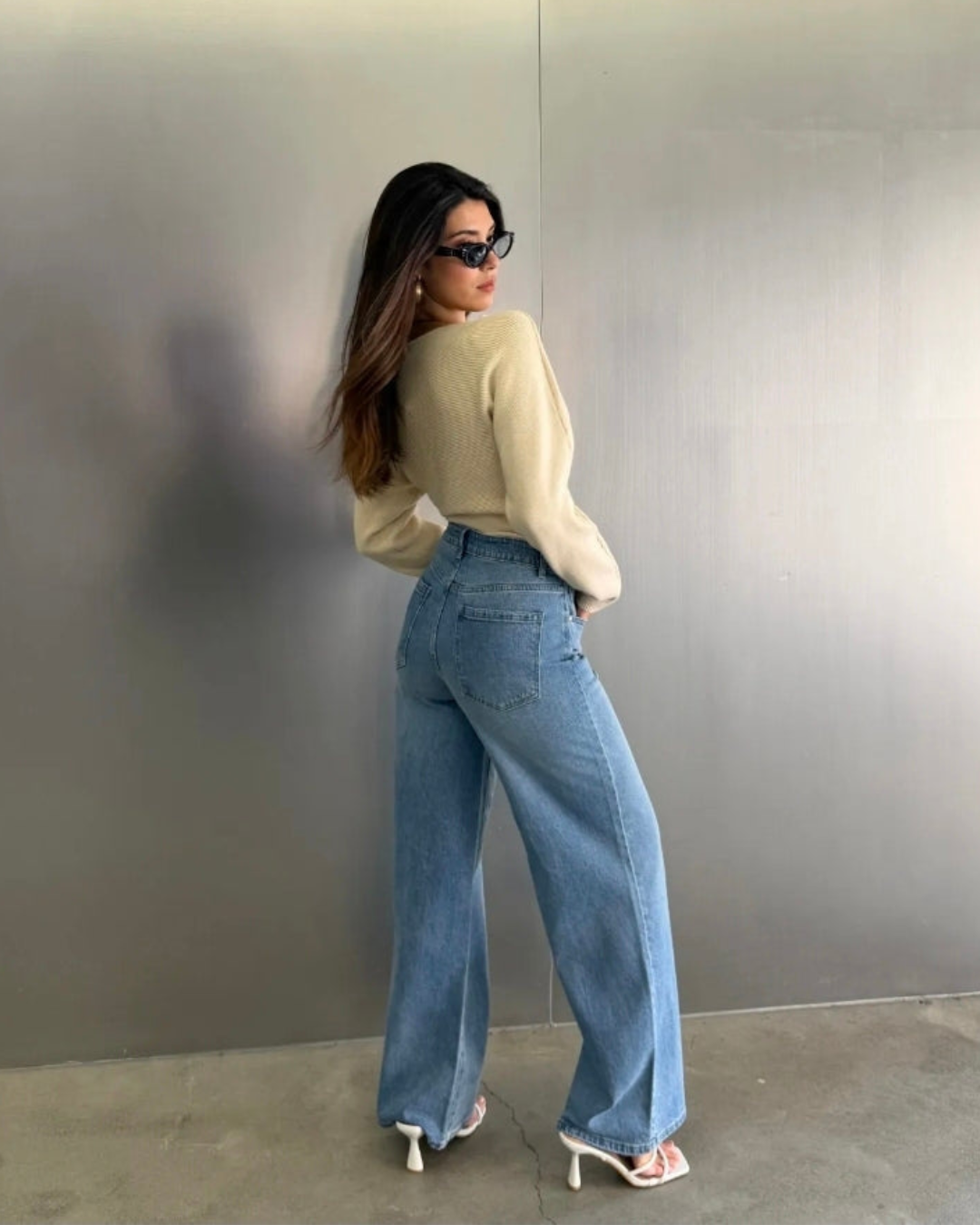 Wide-Leg + Size | Blauw