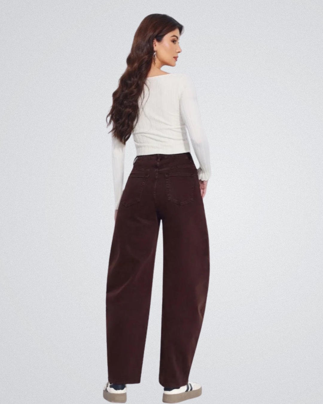 Barrel Leg Jeans | Bruin