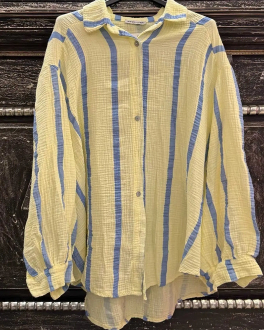 Blouse Jumelle | Streep Blauw