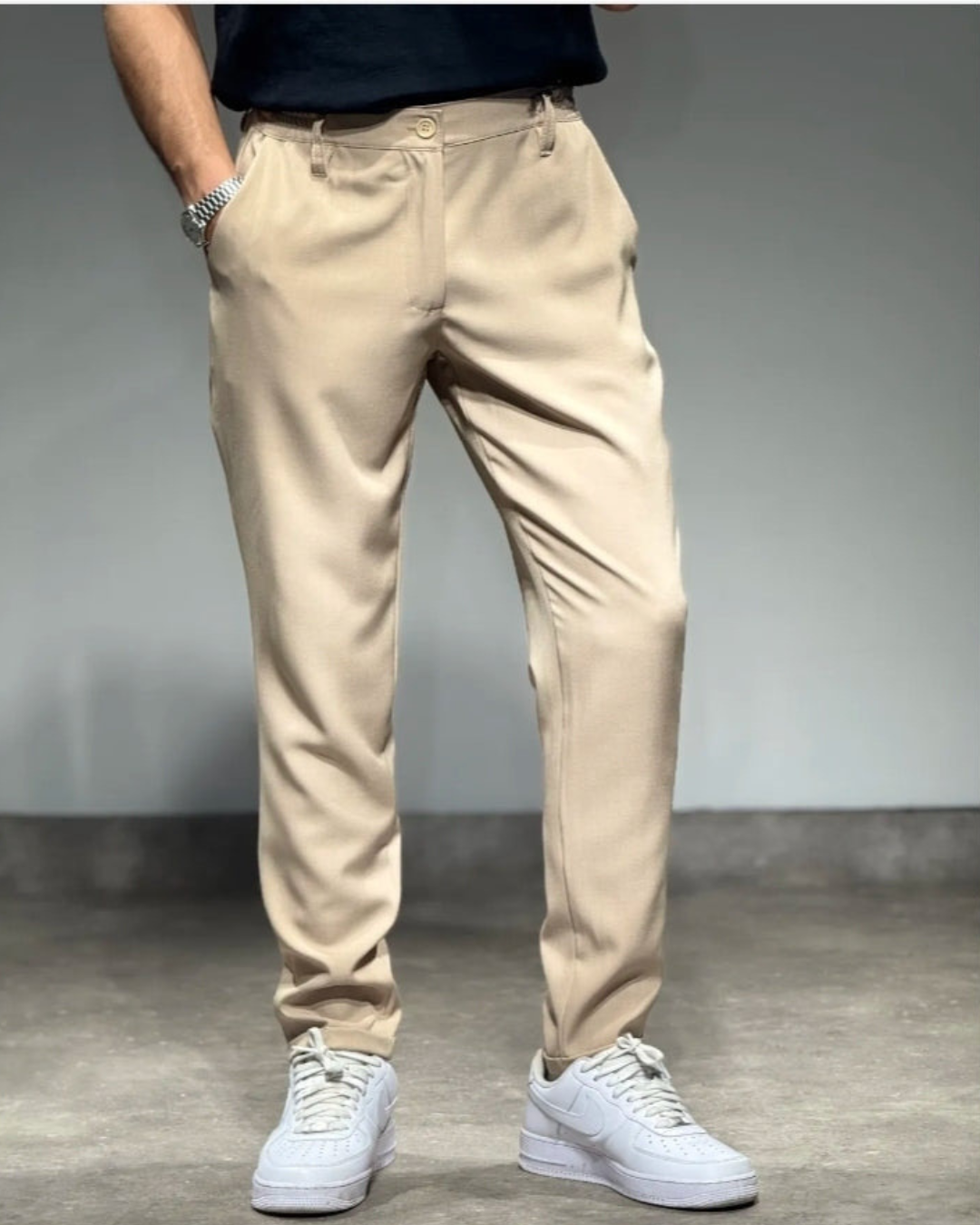 Pantalon Slim fit| Beige