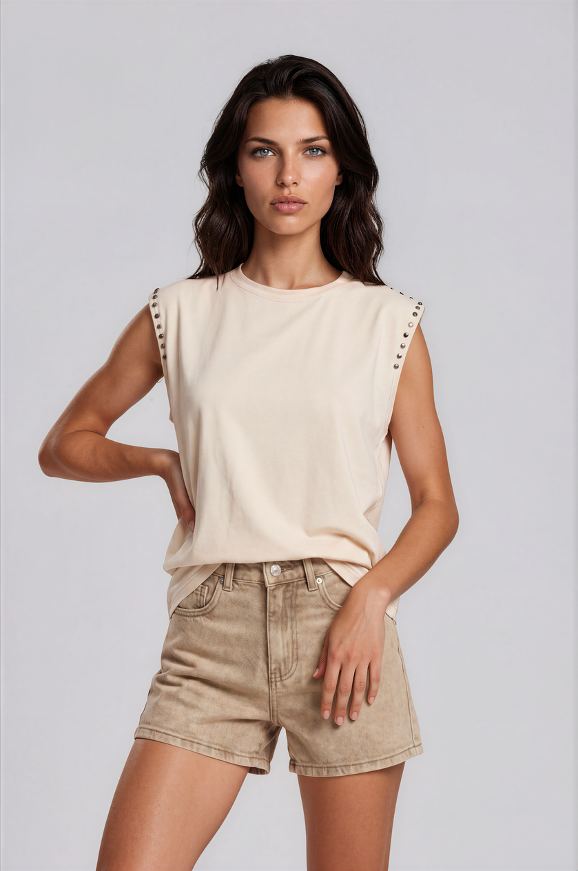 Top Gimme Ricceri Stuts I Beige