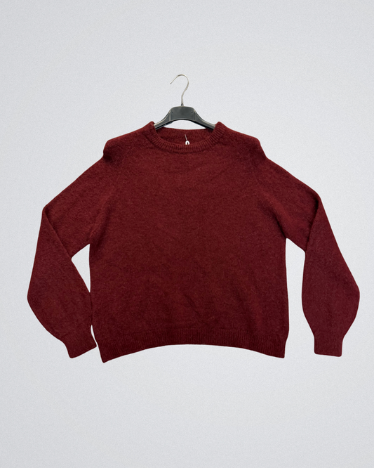 Trui Alpaca lange mouw | Bordeaux
