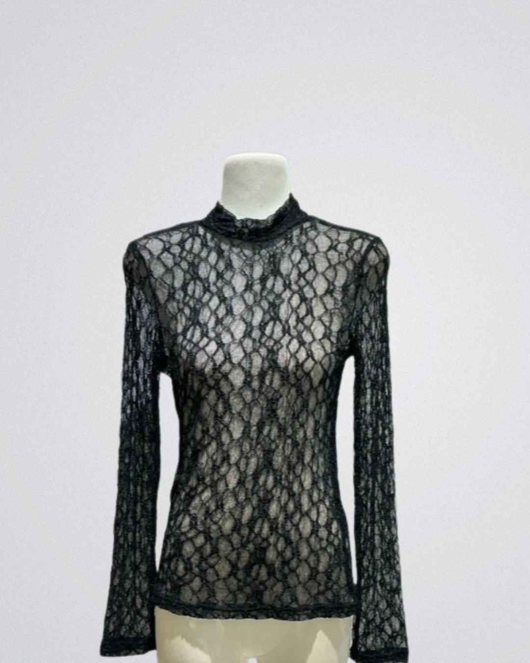 Transparant Top Ivivi | Zwart