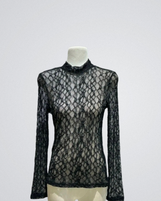 Transparant Top Ivivi | Zwart