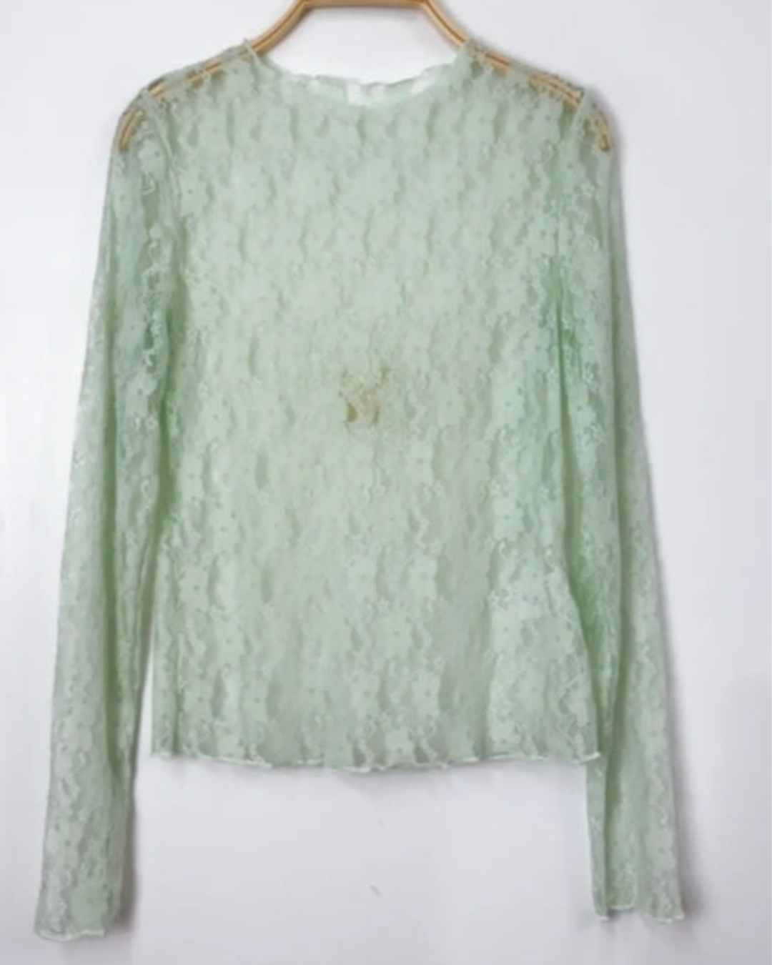 Transparant Top Luc-ce | Mint Groen