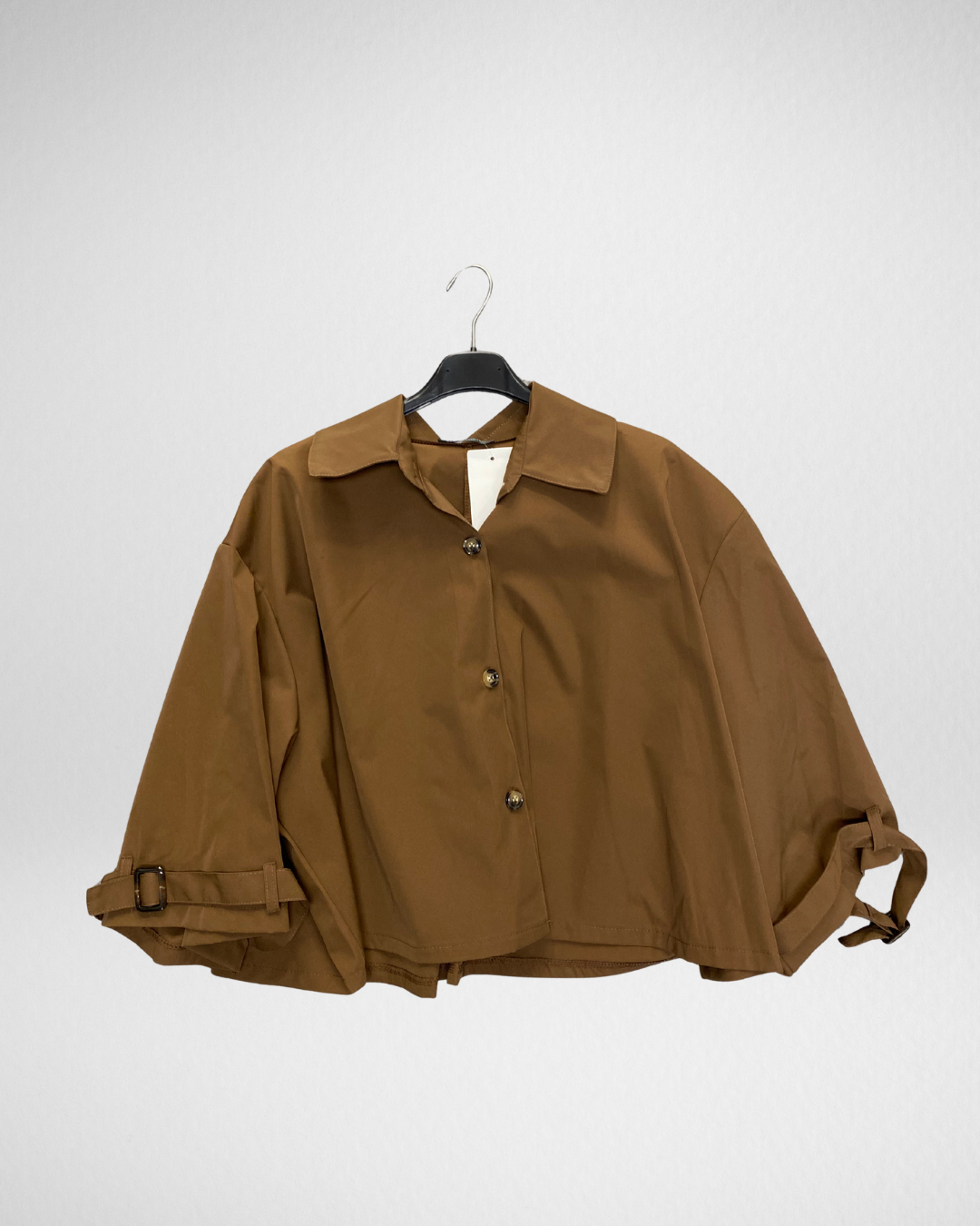 Korte trenchcoat | Bruin