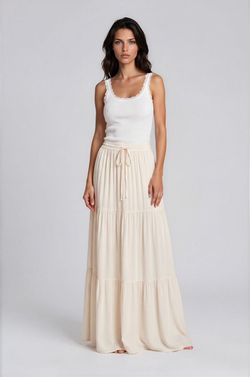 Rok Katoen I Beige
