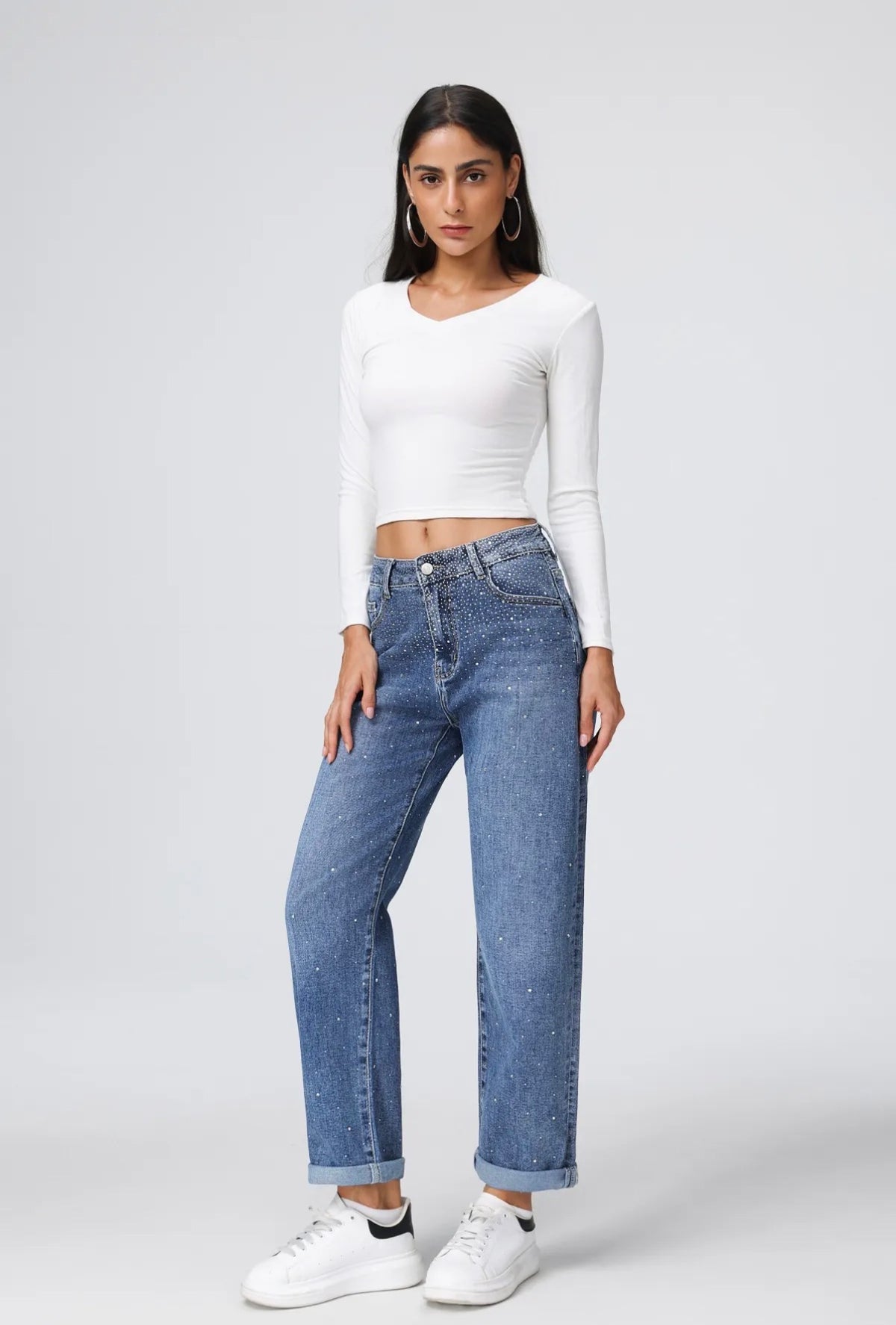 Balloon Jeans | Strass Fall wash
