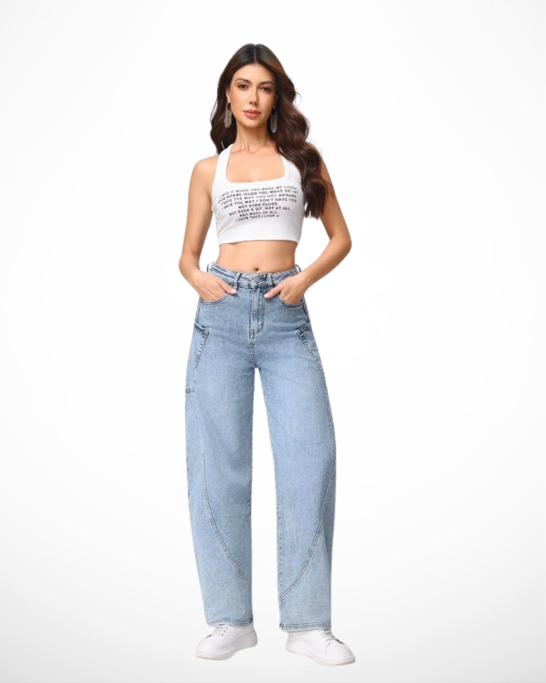 Hello-miss Barrel jeans | Licht blauw