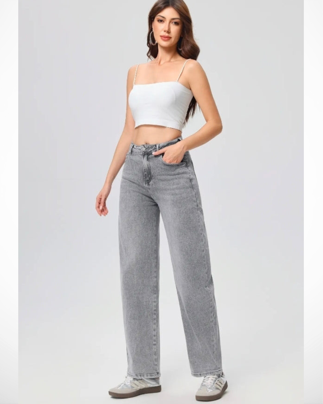 Hello-miss Barrel jeans| Grijs