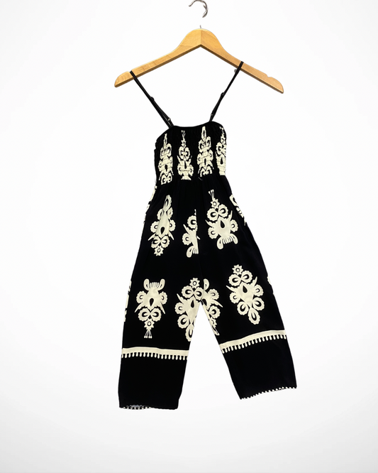 Spagetti band Jumpsuite Kids I Zwart