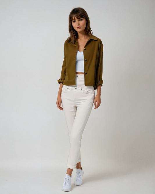 Korte trenchcoat | Bruin