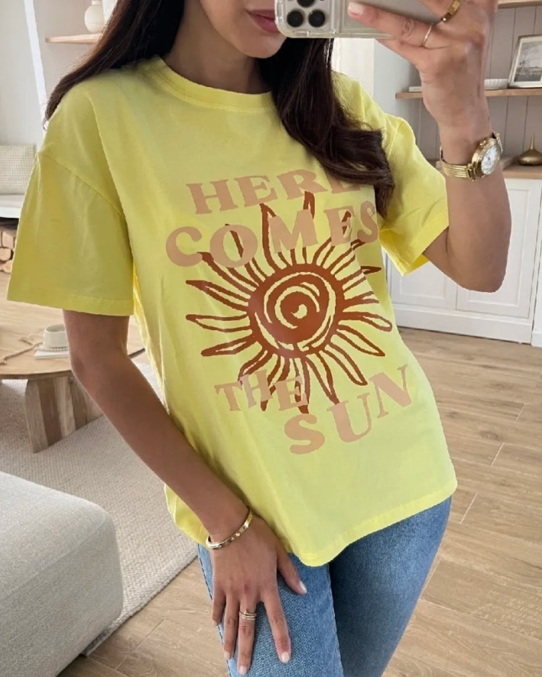 T-shirt Sun | Geel