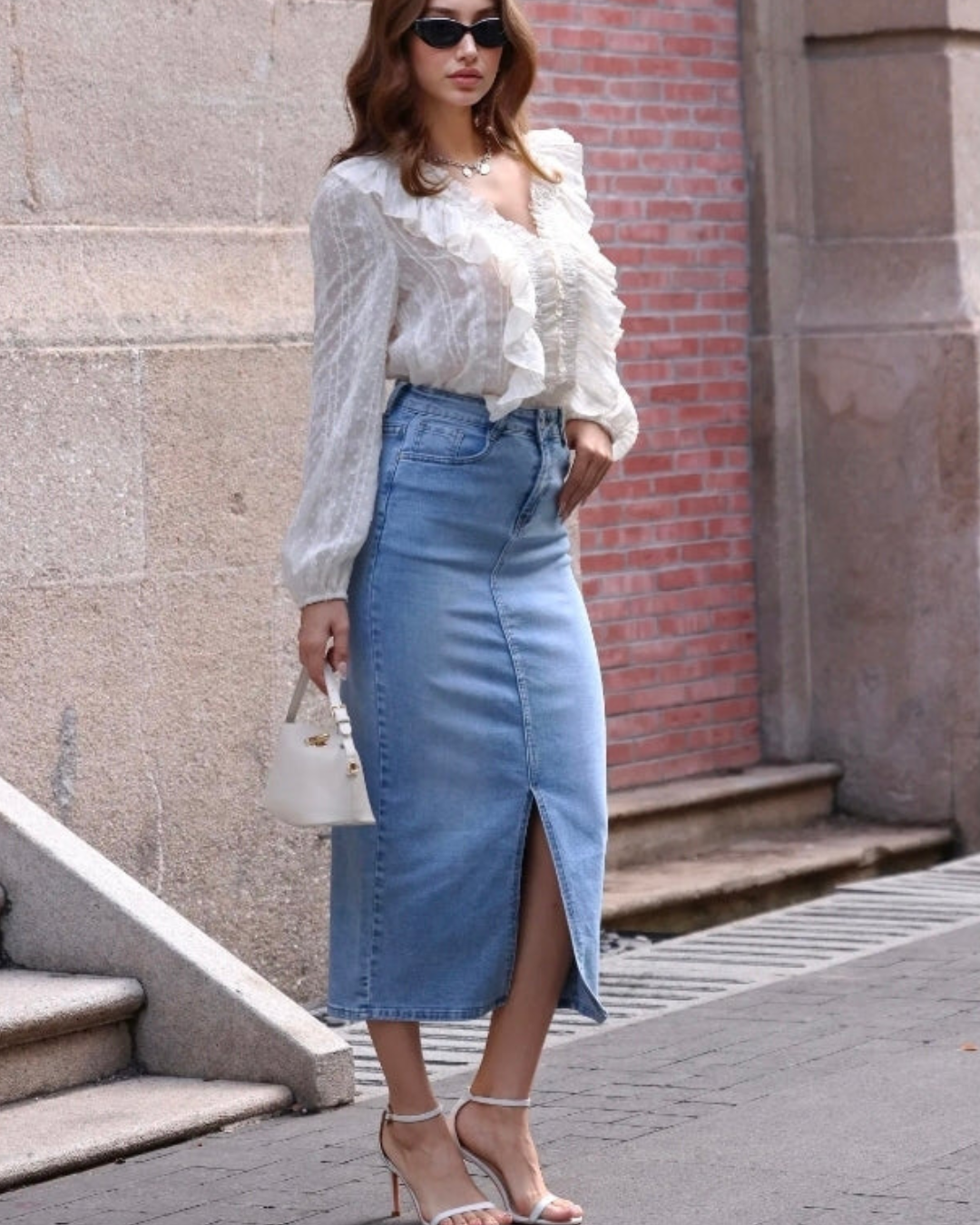 Rok jeans | Licht blauw