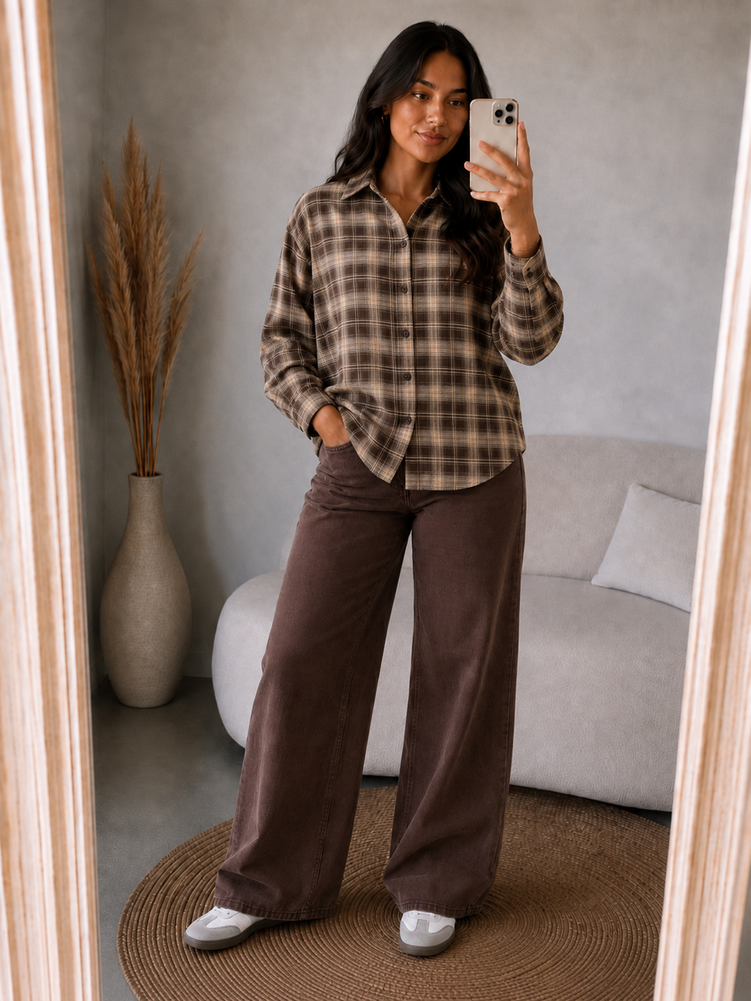 Blouse Ruit  I Bruin
