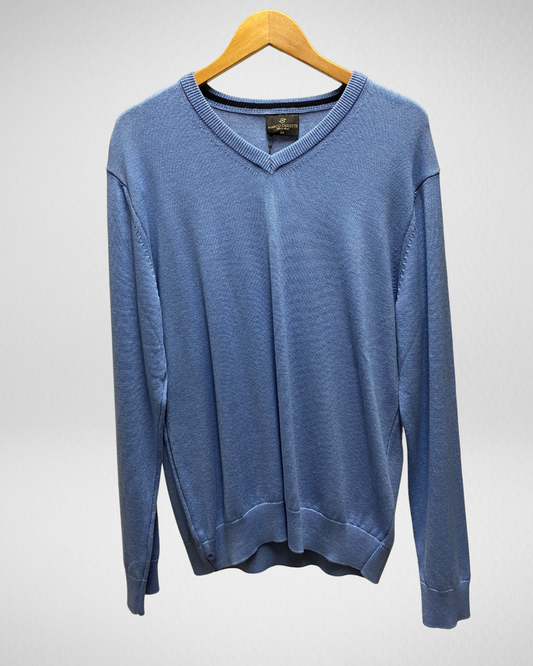 V hals trui I Licht Blauw