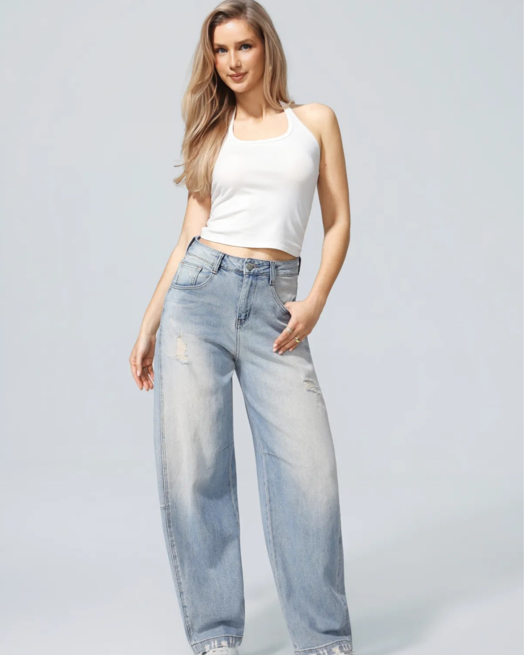 Barrel / Balloon Jeans Amy I licht blauw