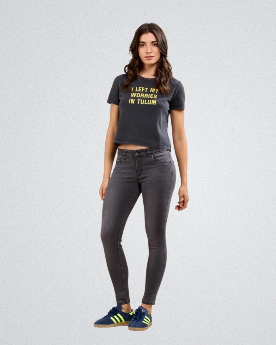 Toxik Jeans Midwaist | Antraciet Wash