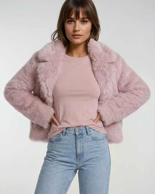 Bontjas zachte stof | Roze