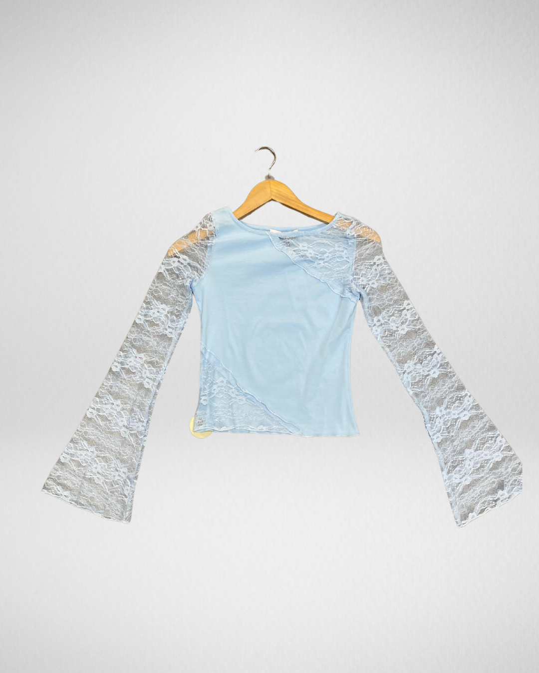 Lace top shirt I Licht blauw